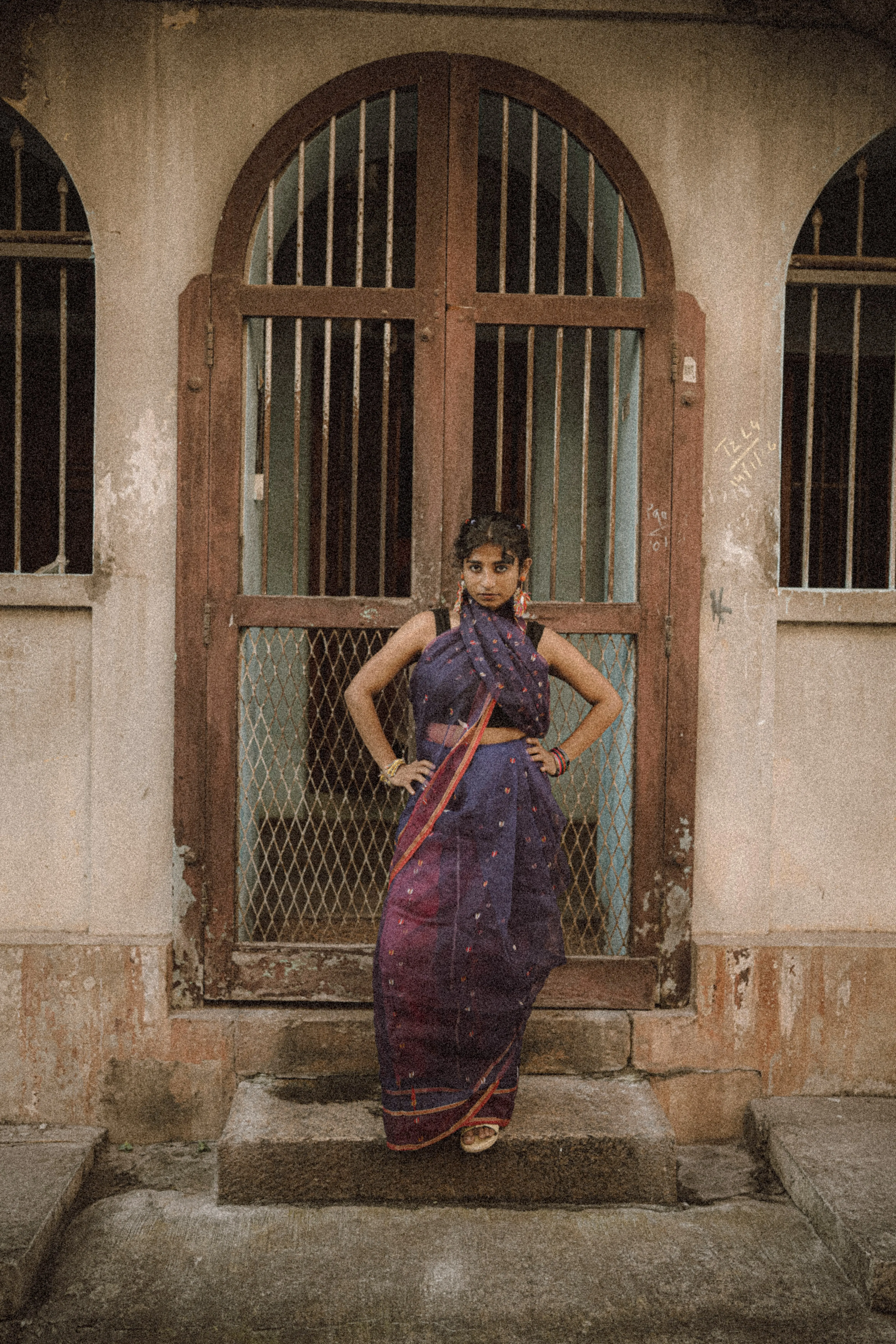 Vibrant Indian Tradition: Young Woman in Traditional Attire