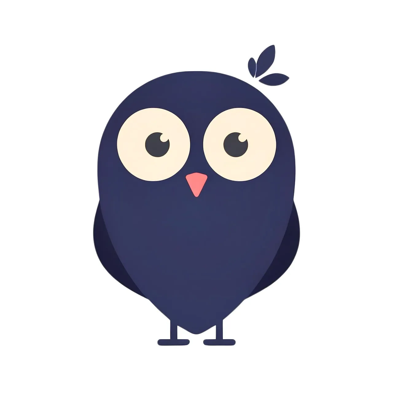 Charming Cartoon Owl: Big-Eyed Night Guardian Illustration