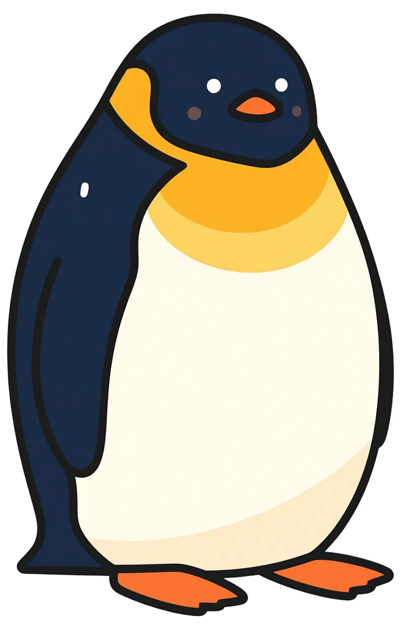 Adorable Cartoon Penguin: Playful Vector Character Design