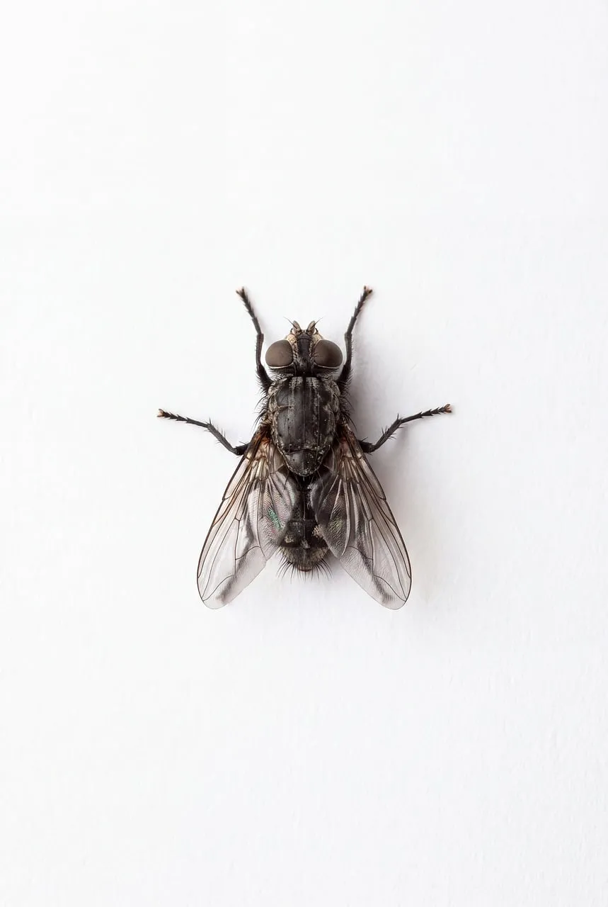 Stunning Macro: Intricate Fly Details on White