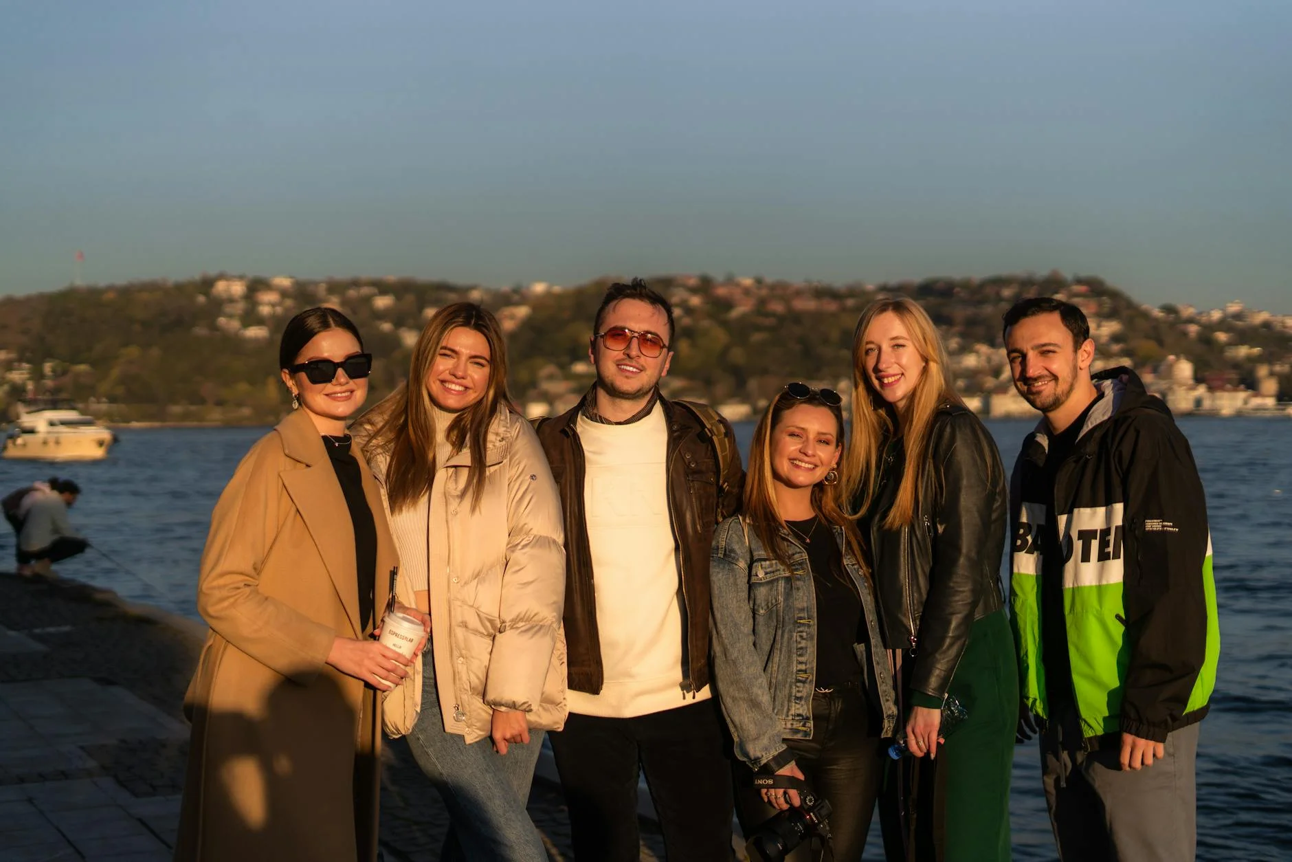 Joyful Sunset Group Portrait by the Bosphorus Shore