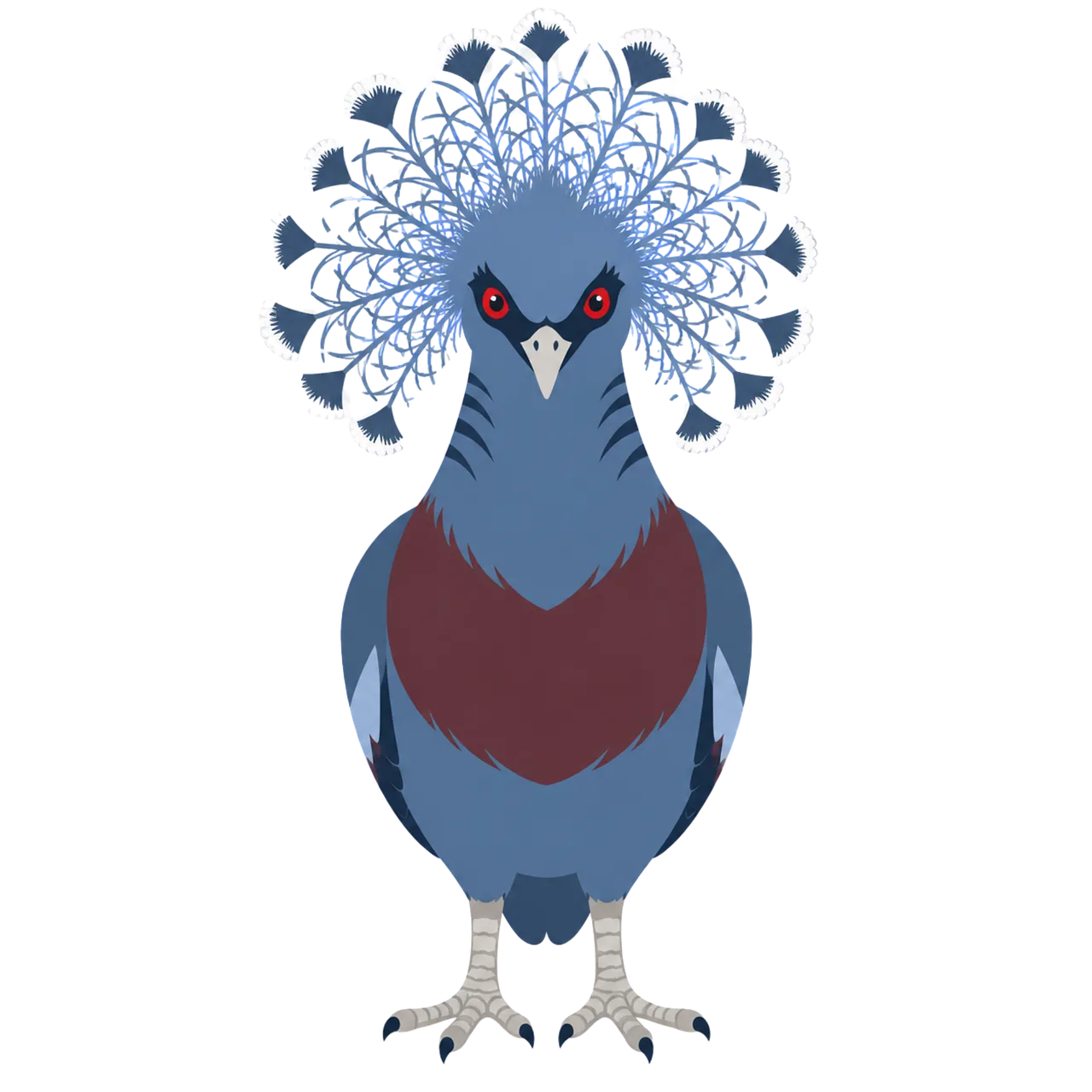 Majestic Victoria Crowned Pigeon: A Royal Blue Wonder