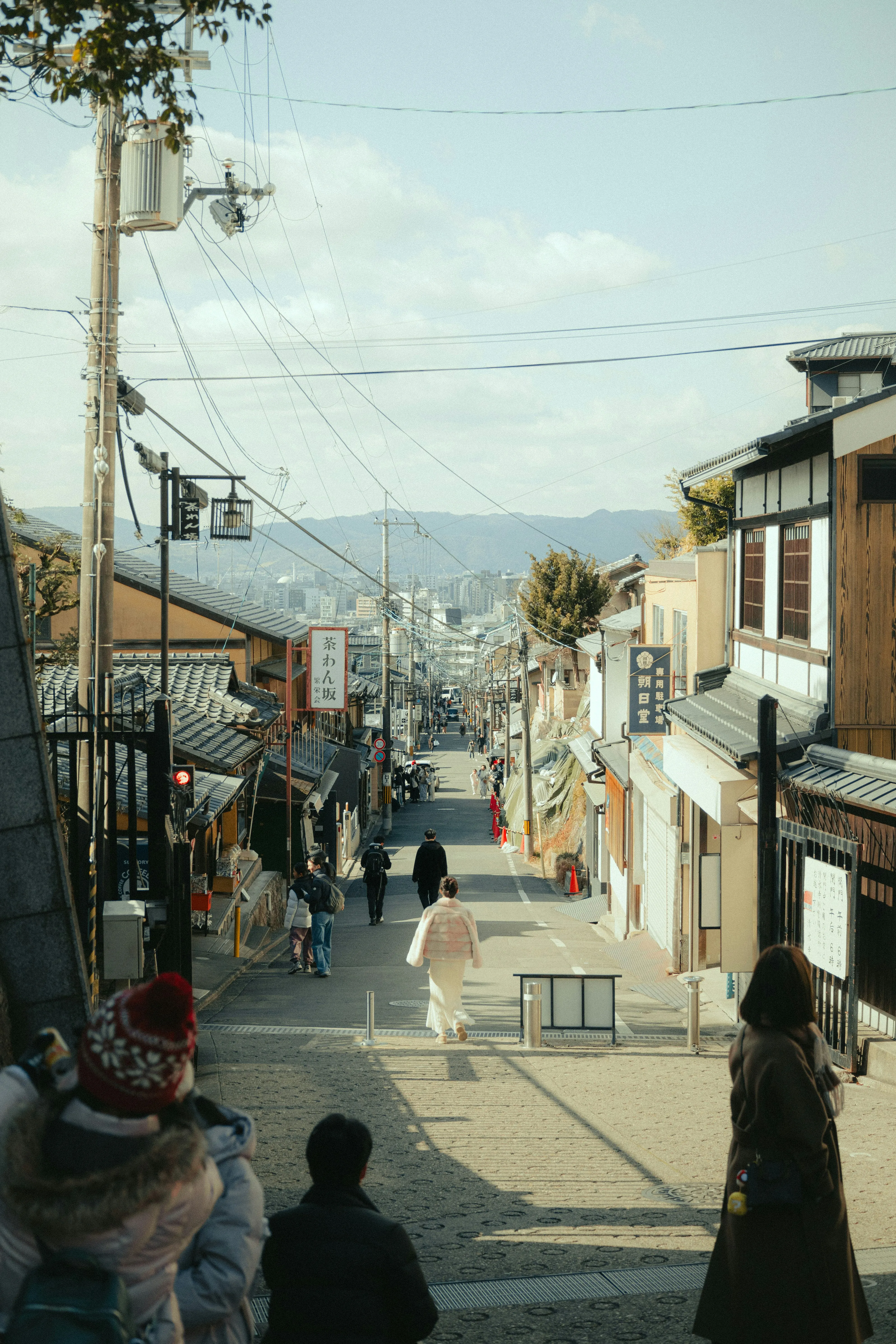 Charming Japanese Street Scene: Timeless Tradition Meets Urban Flow