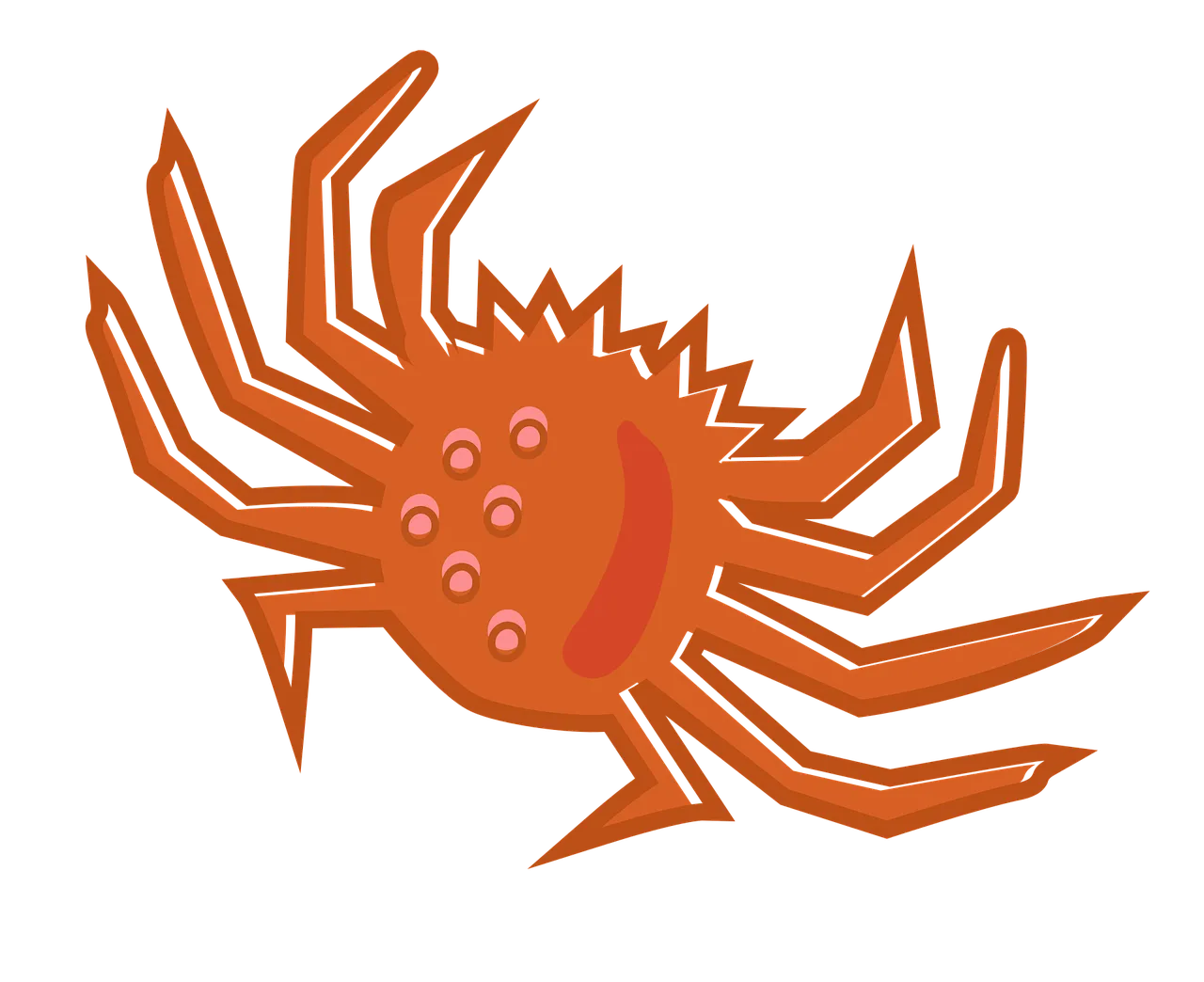 Vibrant Cartoon Crab: A Playful Ocean Icon