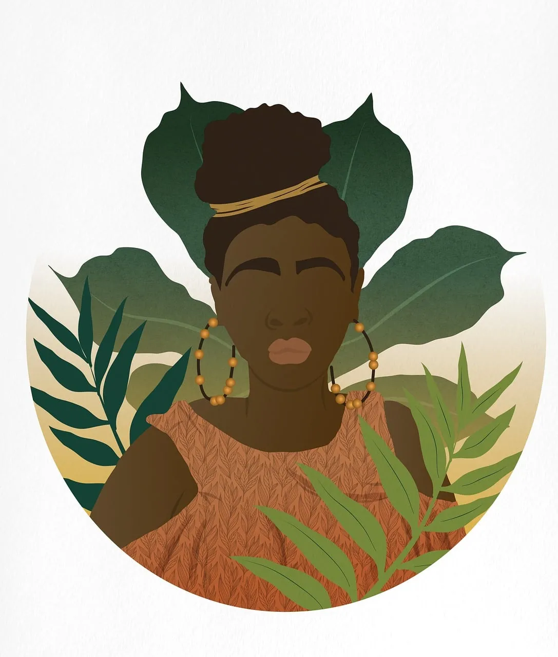 Stunning Bohemian Portrait: Ethnic Woman with Gold Accents