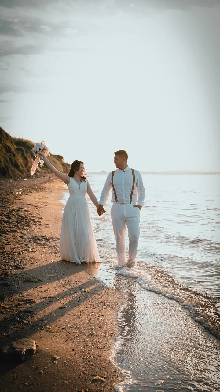 Breathtaking Sunset Beach Wedding: A Love Story Unfolds