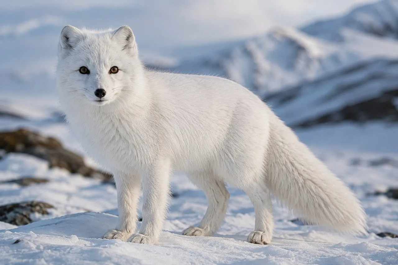 Stunning Arctic Fox Portrait: Winter Wilderness Survivor
