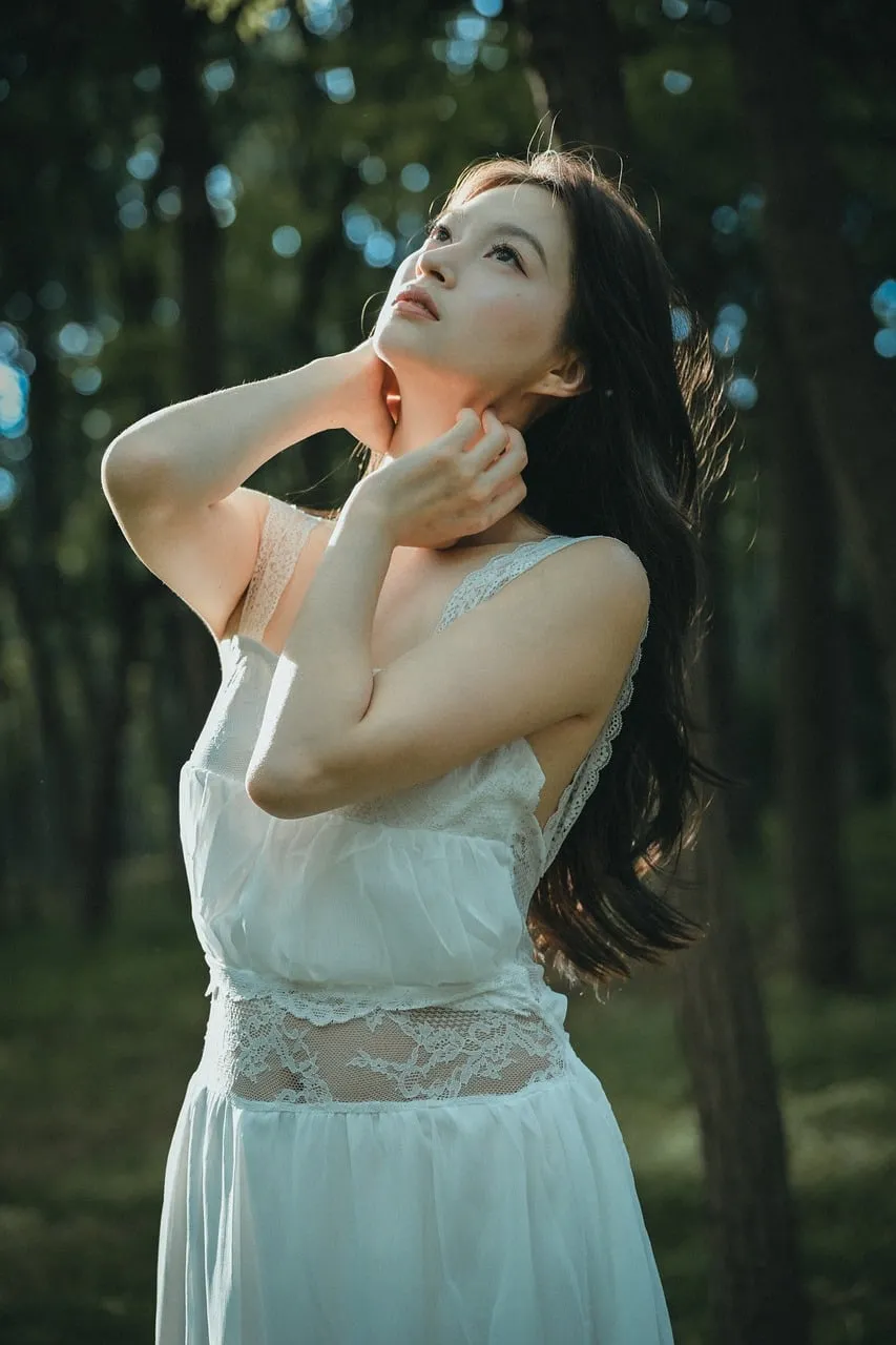 Enchanting Forest Nymph: A Vision of Delicate Beauty