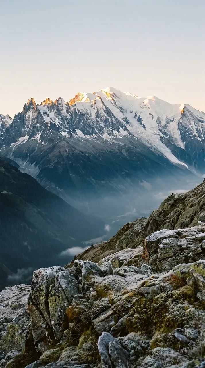 Breathtaking Alps Sunrise: Majestic Peaks & Frosty Vistas