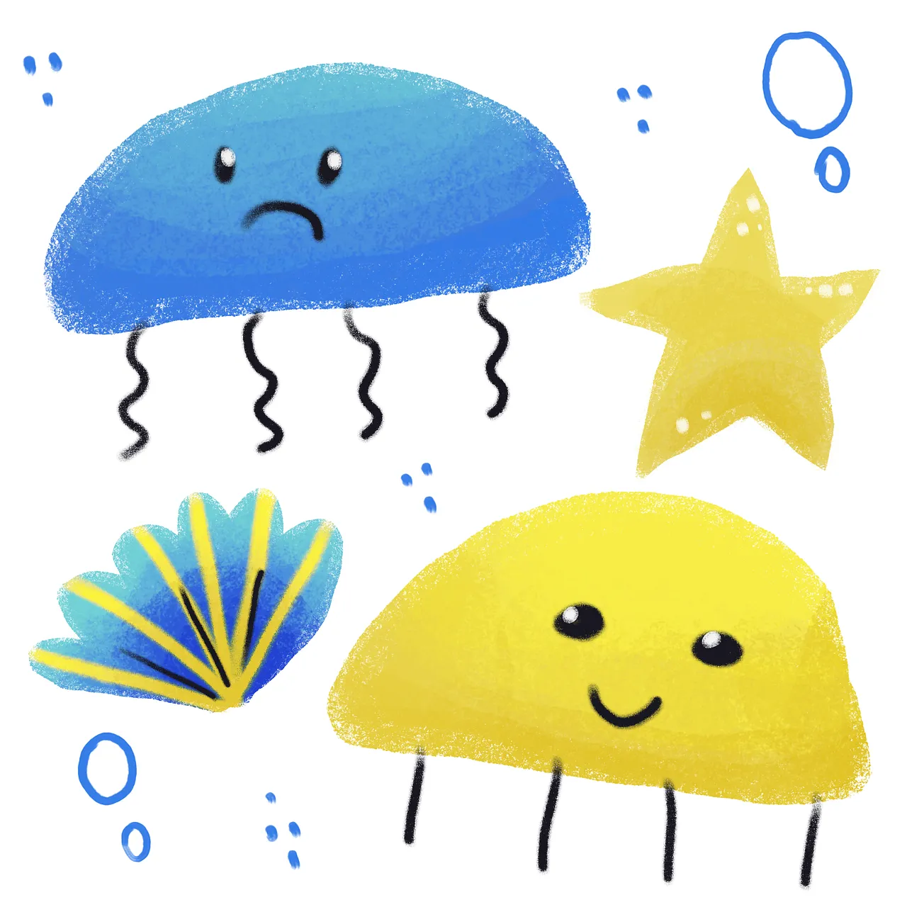 Charming Ocean Friends: A Cute Cartoon Underwater Adventure