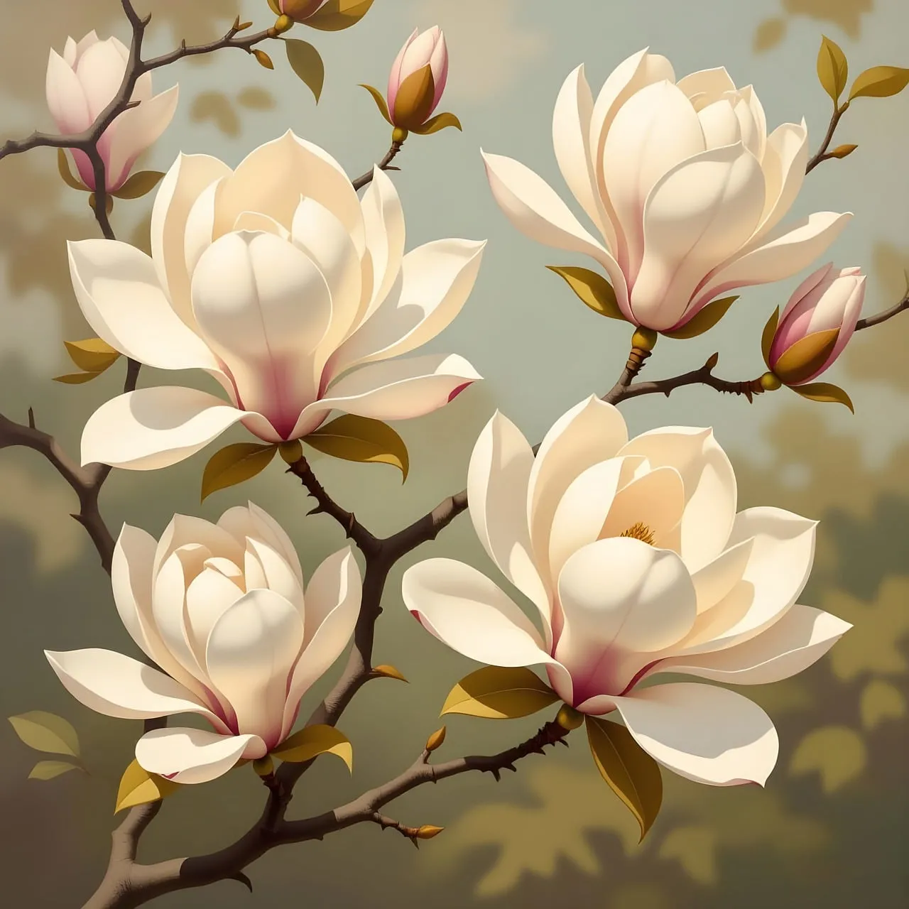 Stunning Magnolia Blooms: Delicate White Flowers of Spring