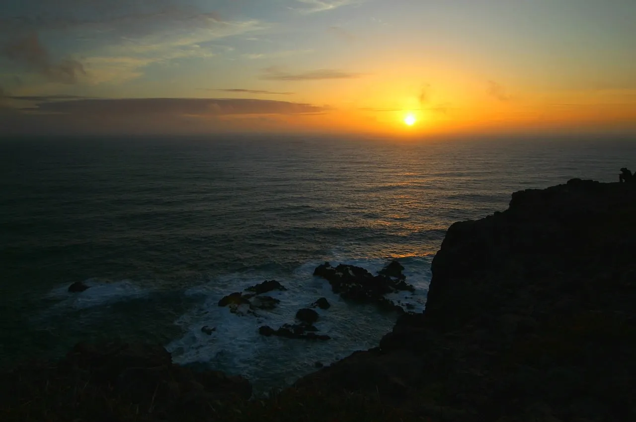 Dramatic Azores Sunset: Ocean's Golden Glow