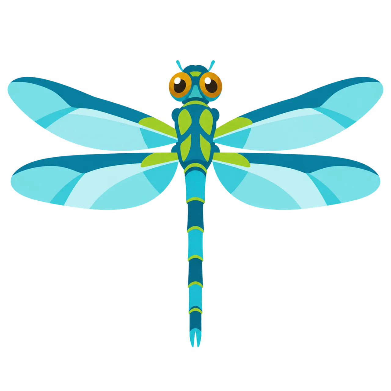 Vibrant Stylized Dragonfly Illustration: Nature's Modern Art