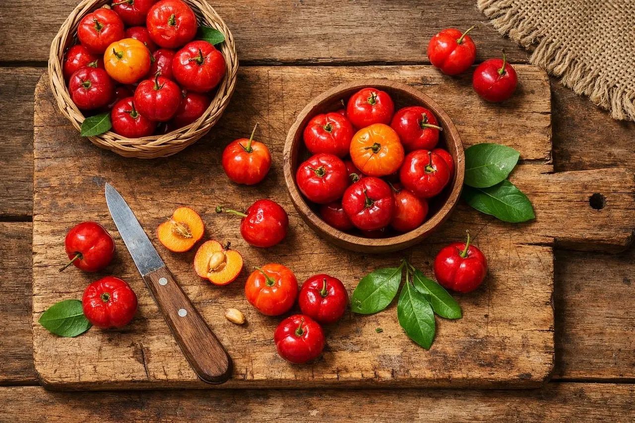 Vibrant Acerola: Tropical Superfruit Bursting with Vitamin C