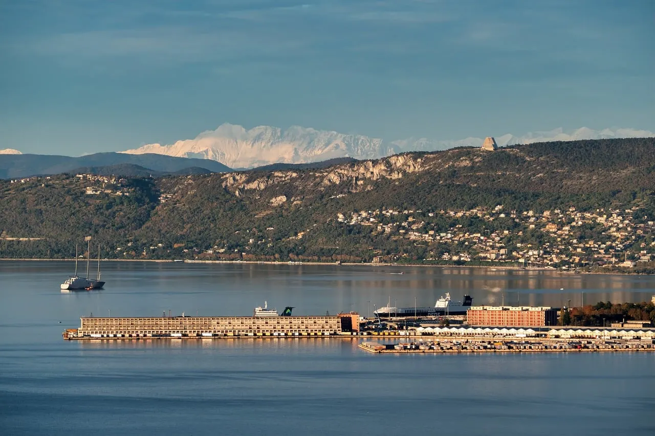 Breathtaking Trieste Panorama: Sea, Mountains, and Historic Port