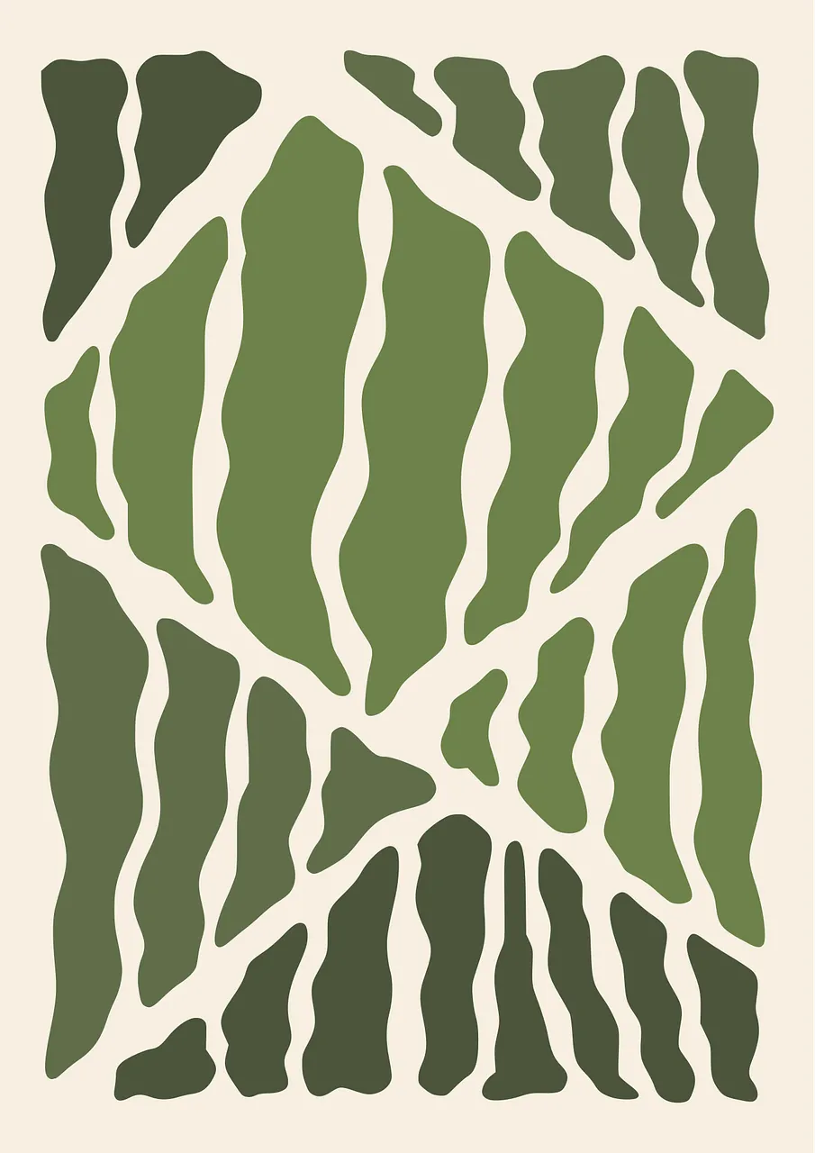 Abstract Nature: Modern Botanical Pattern Illustration