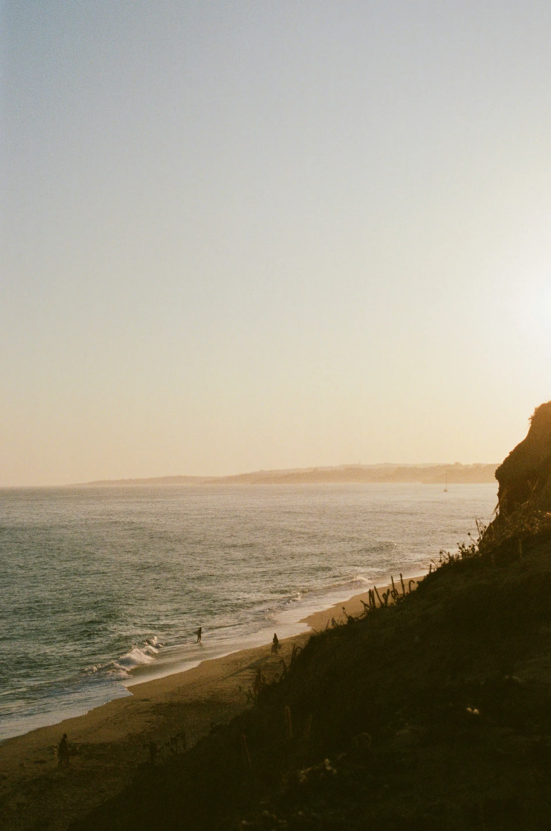 Breathtaking Coastal Sunset Captured on Kodak Portra Film