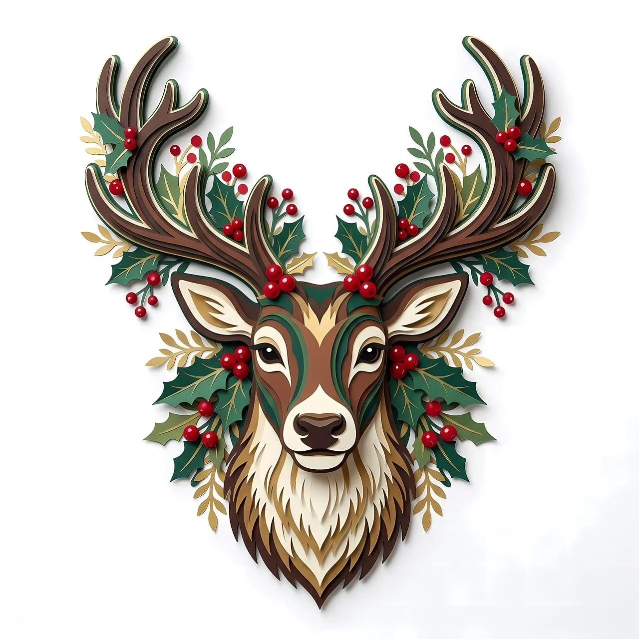 Stunning Christmas Reindeer: Festive Papercraft Artistry