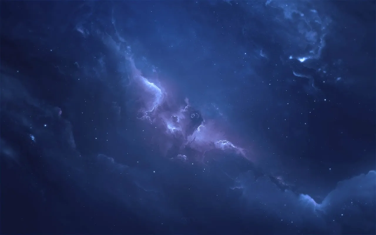 Stunning Purple Nebula: Cosmic Fantasy in Dark Space