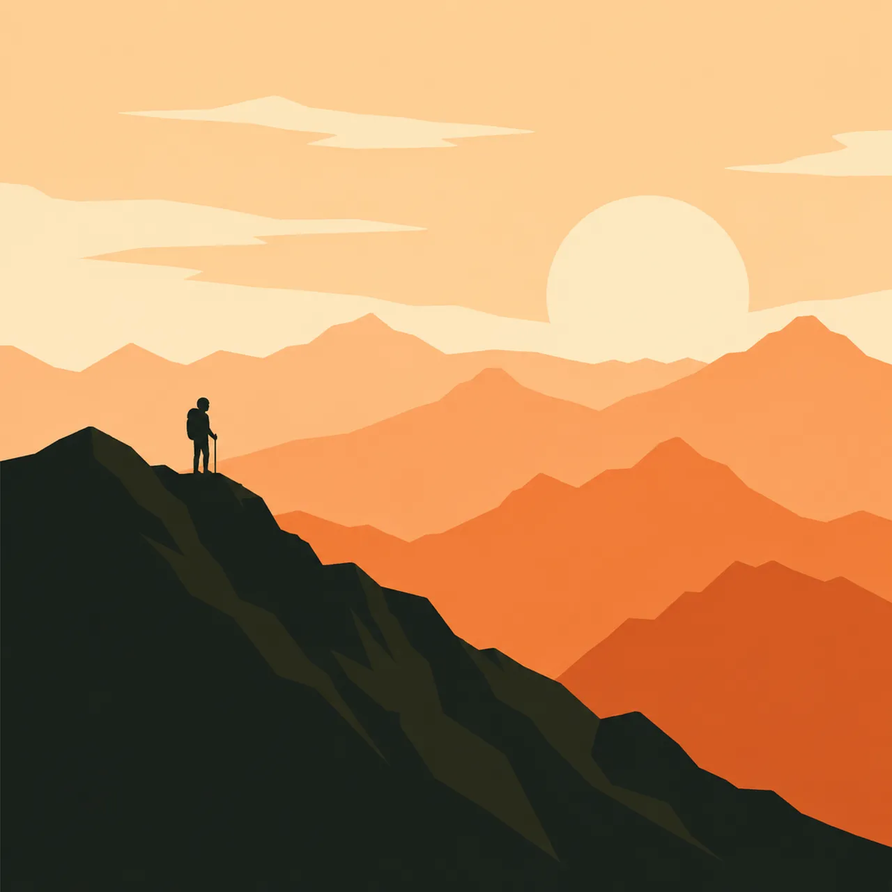 Breathtaking Mountain Hike at Sunrise: Solitude in the Wilderness