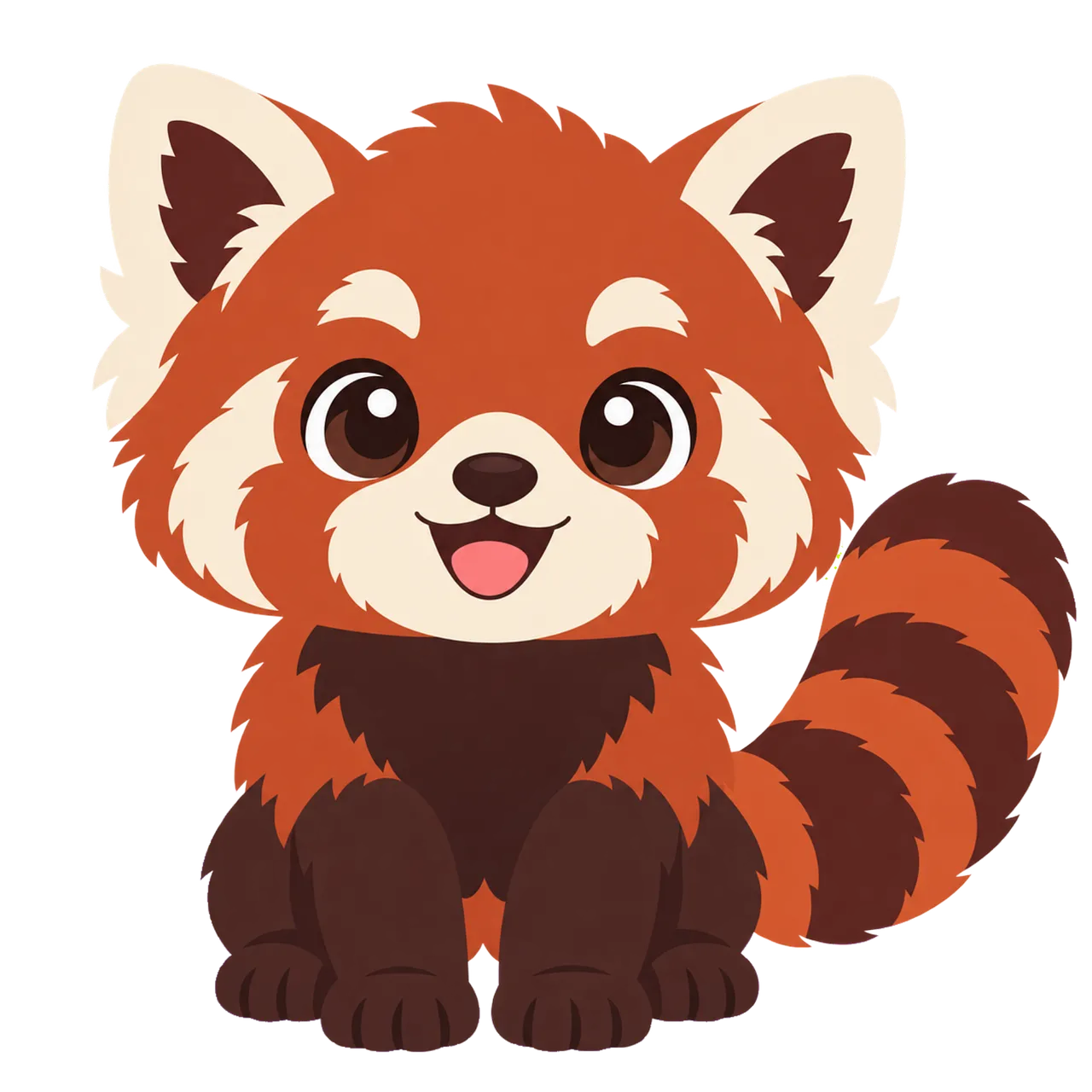 Adorable Animated Red Panda: Cute Forest Companion