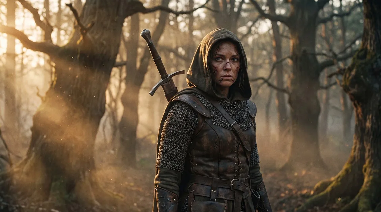 Mysterious Forest Warrior: A Medieval Adventure