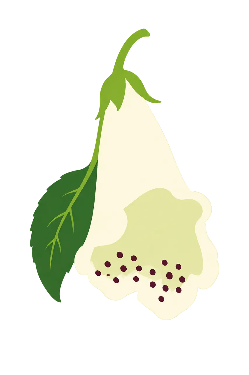 Vibrant Spring Bloom: White Bellflower Digital Art