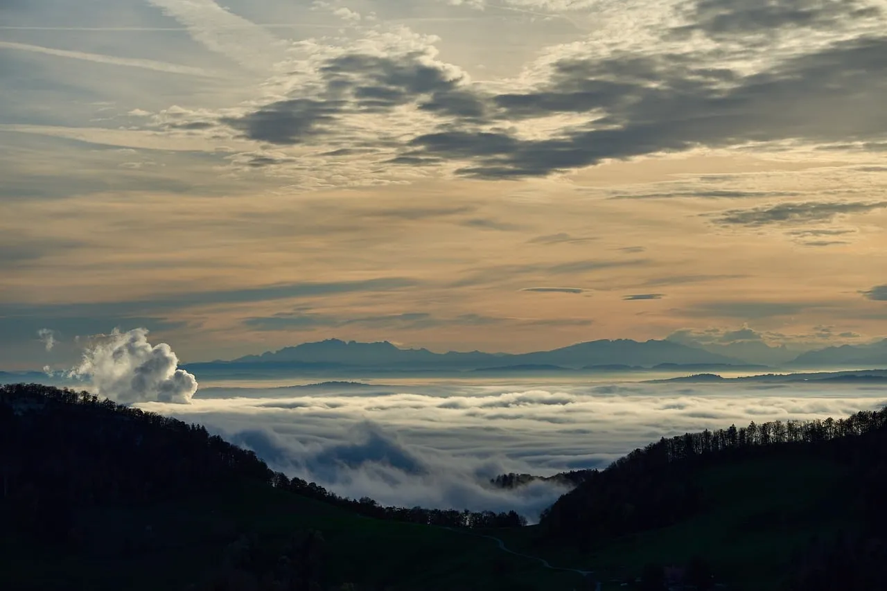 Breathtaking Cloud River: Majestic Mountain Morning Vista