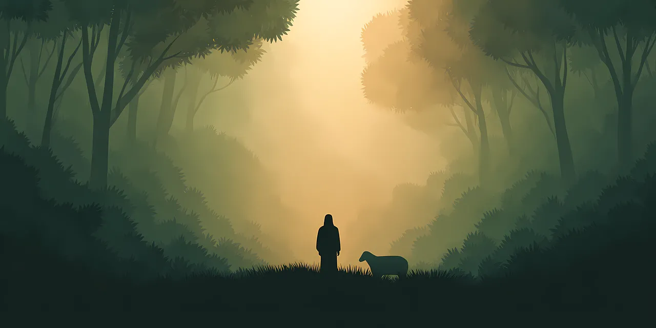 Divine Dawn: A Spiritual Journey in the Misted Forest