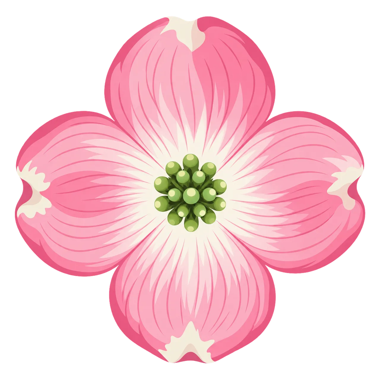 Vibrant Pink Dogwood Bloom: An Exquisite Spring Illustration