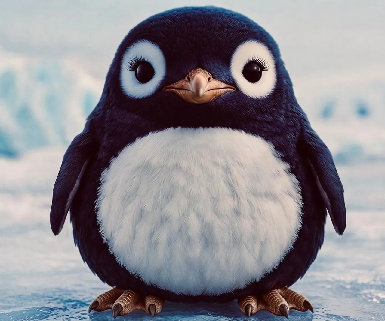 Adorably Fluffy Baby Penguin: A Winter Wonderland Cutie