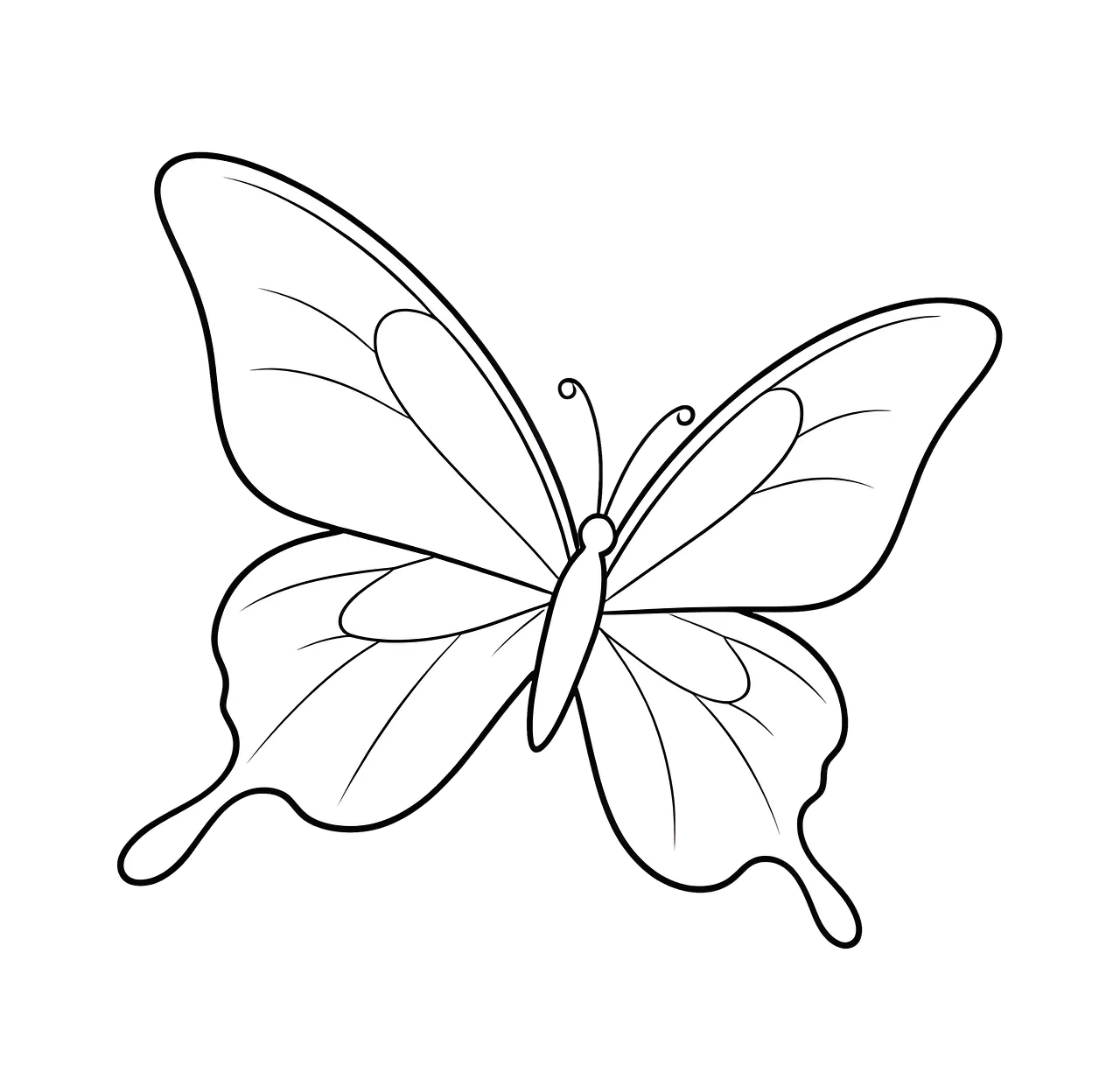 Elegant Minimalist Butterfly Line Art Design