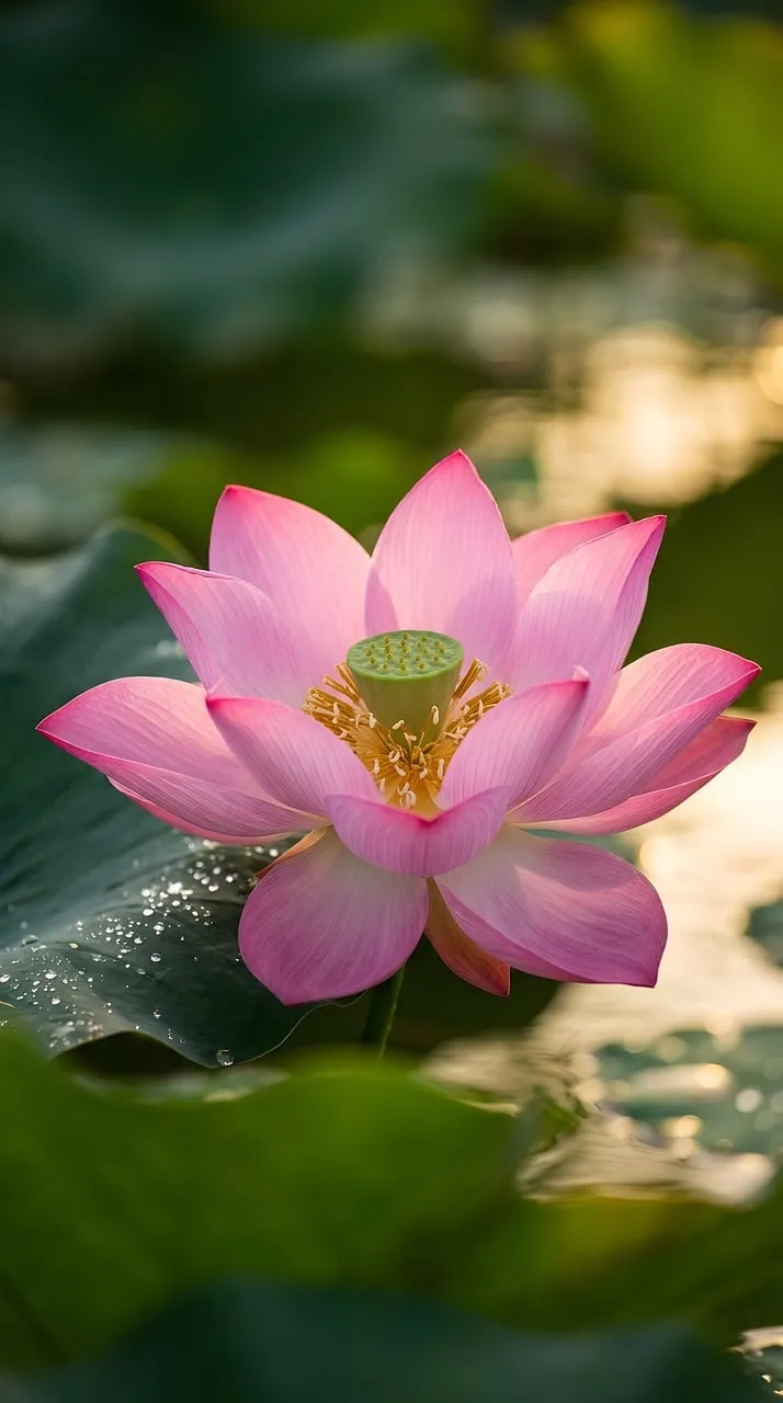 Stunning Pink Lotus: Serenity in Bloom