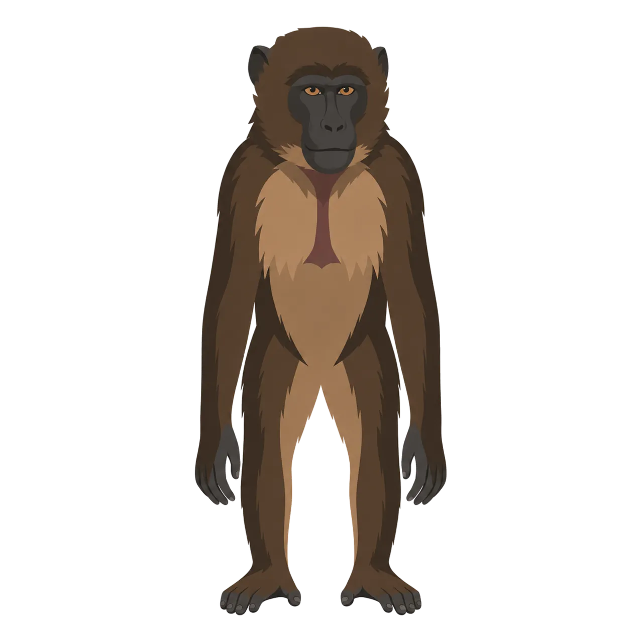 Charming Cartoon Monkey: Expressive Wildlife Mascot