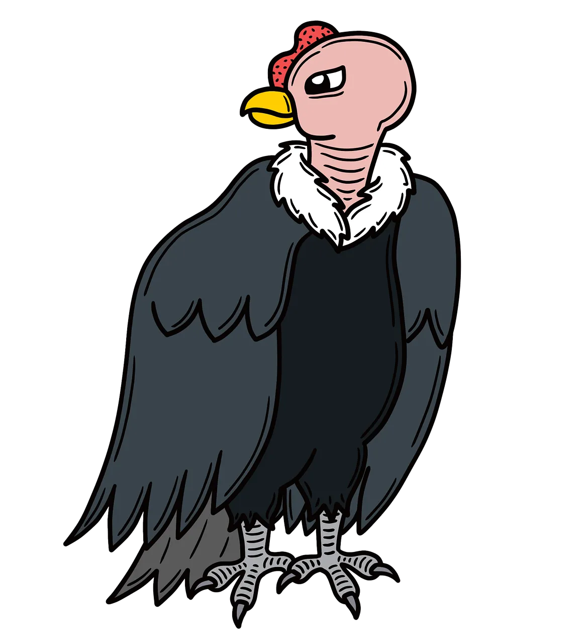 Vibrant Cartoon Condor: Chilean Heritage Illustration