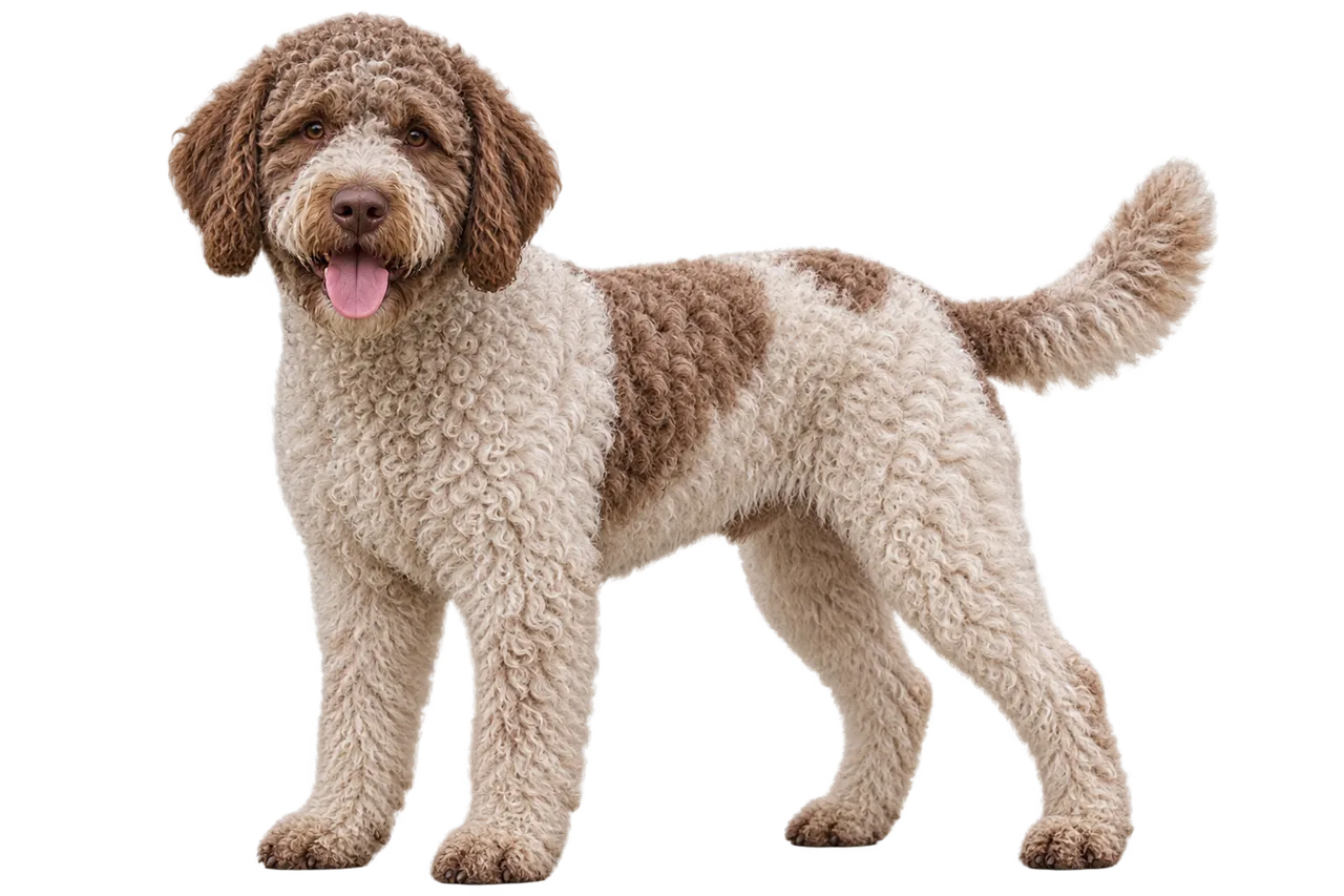 Charming Barbet Puppy with a Wide, Friendly Smile