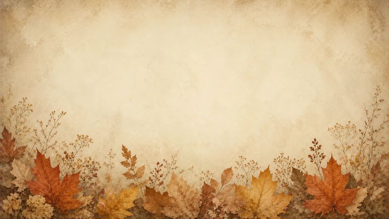 Stunning Autumn Leaves: Elegant Watercolor Background