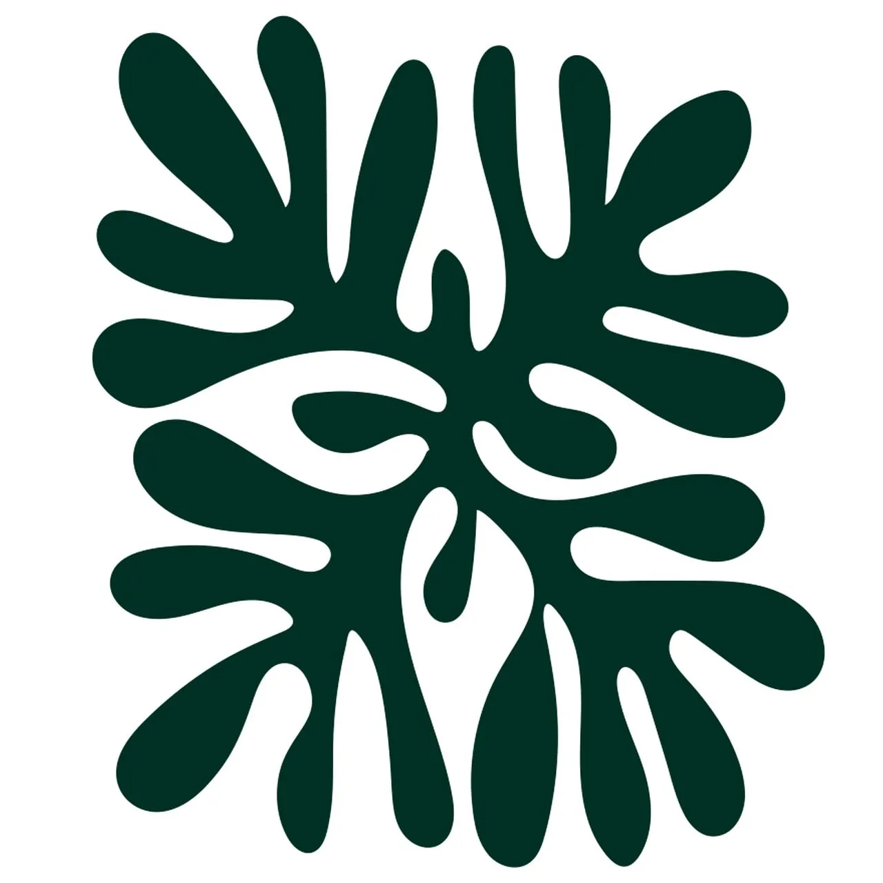 Vibrant Bohemian Botanical: Abstract Organic Leaf Art