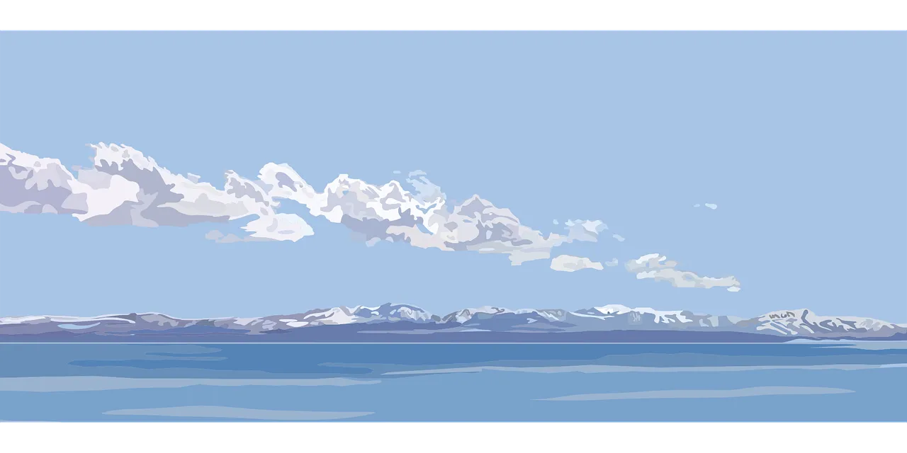 Serene Mountain Lake: Tranquil Blue Sky Reflection