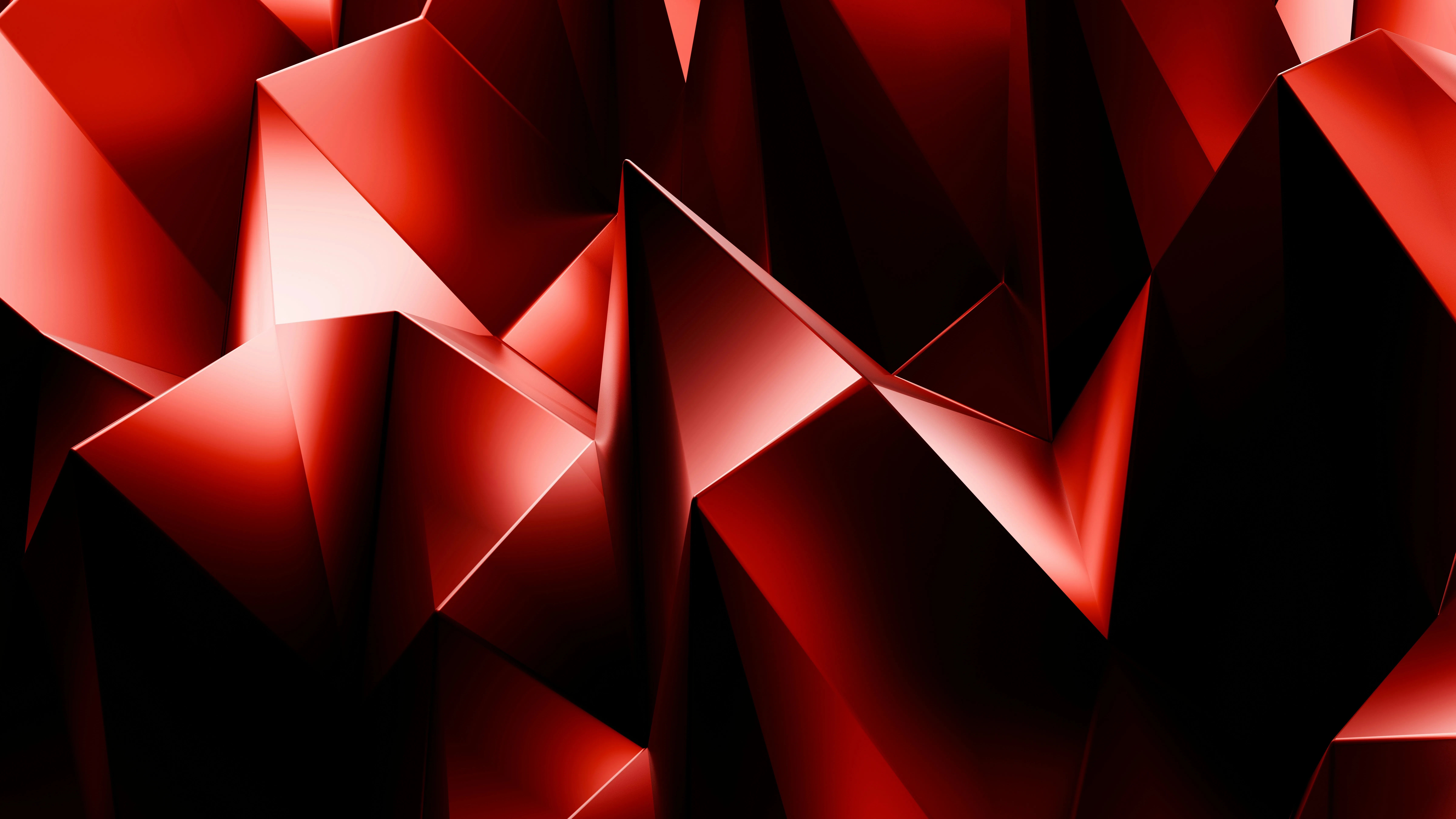 Fiery Red Geometry: Dynamic Abstract Wallpapers
