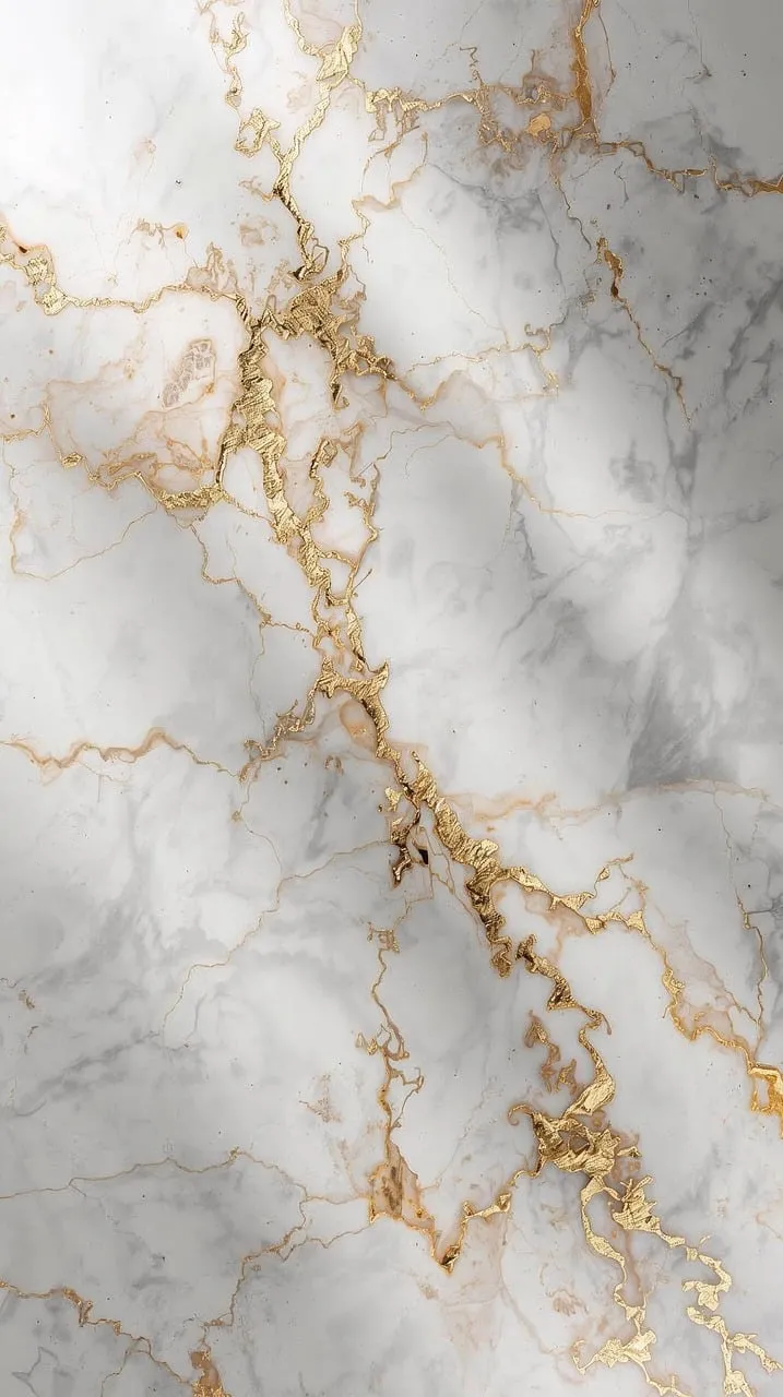 Stunning White & Gold Marble: Luxurious Abstract Background
