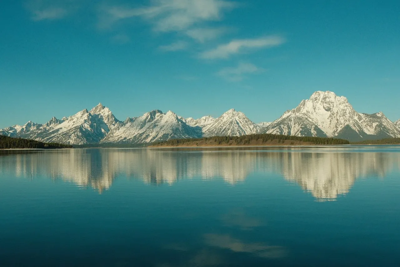 Breathtaking Teton Peaks Reflected in Tranquil Jackson Lake