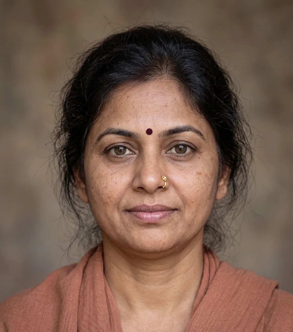 Captivating Indian Woman: A Portrait of Serene Beauty