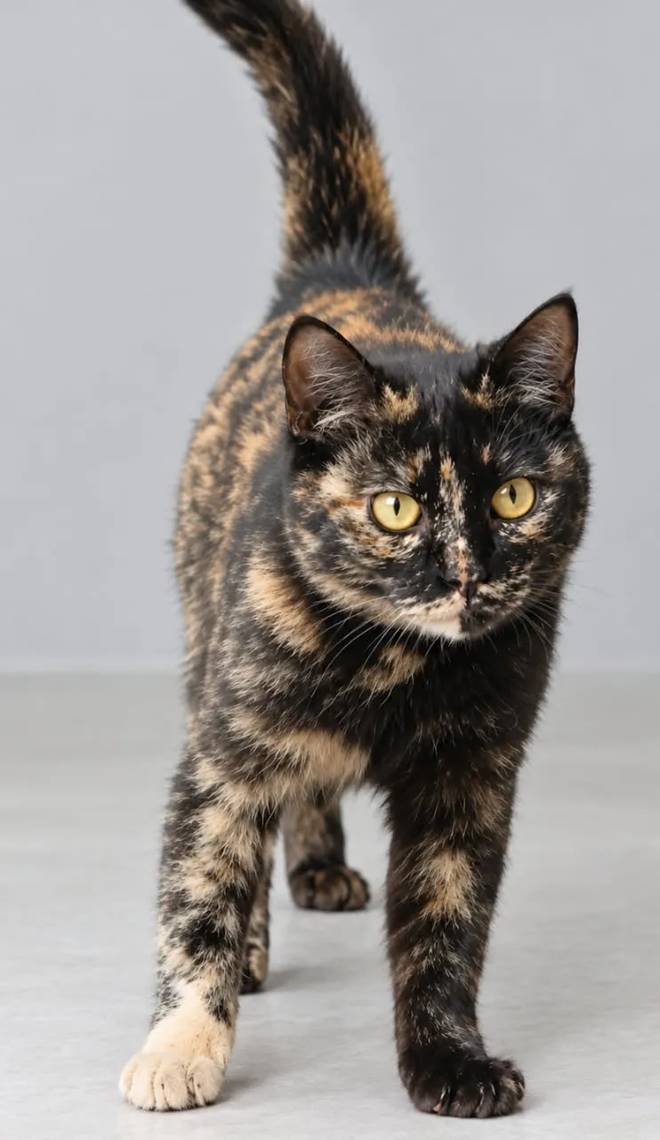Enchanting Tortoiseshell: A Portrait of Feline Grace