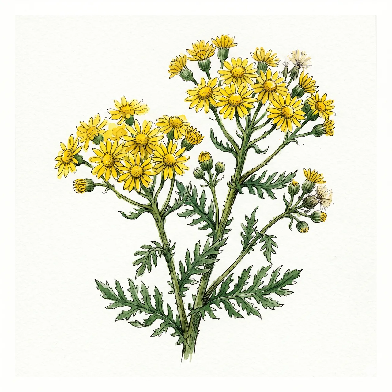 Vibrant Watercolor Wildflowers: Botanical Illustration