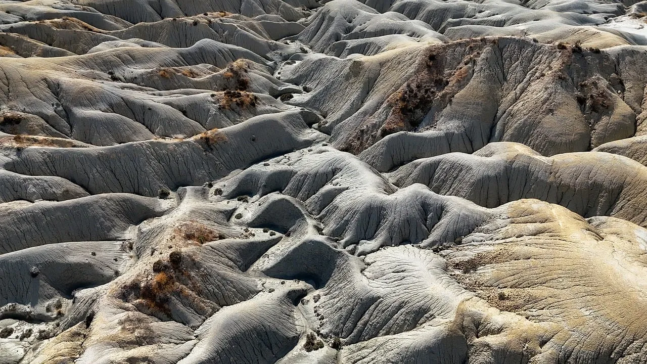 Dramatic Eroded Landscape: Nature's Abstract Art in the Desert