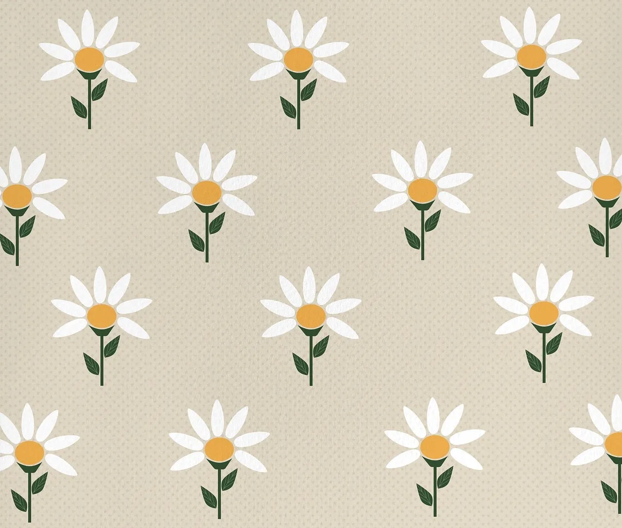 Charming Daisy Delight: Seamless Floral Pattern