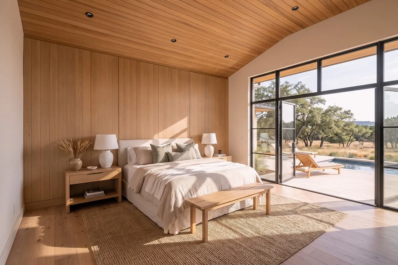 Serene Master Bedroom: Natural Light & Modern Luxury Retreat