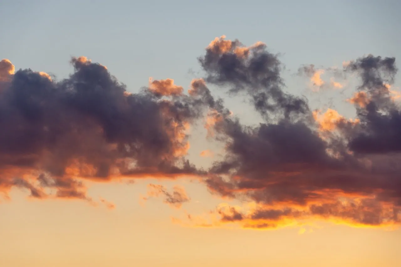 Breathtaking Sunset Sky with Fiery Clouds