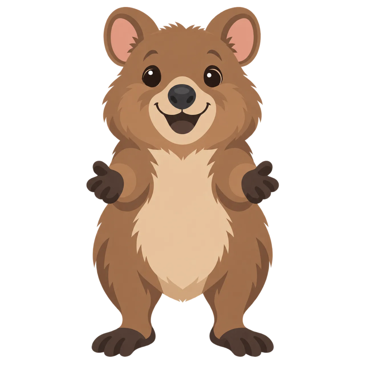 Joyful Quokka: Adorable Australian Wildlife Character Smiling